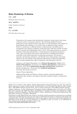 Data Clustering: a Review A.K