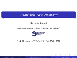 Gravitational Wave Astronomy