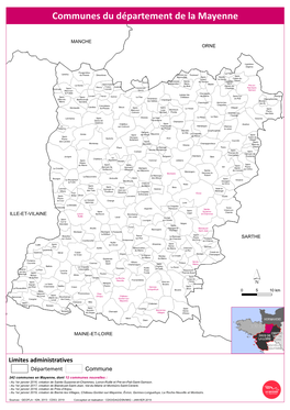 Communes Du Département De La Mayenne