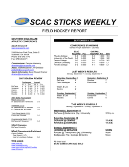 Southern Collegiate Athletic Conference September 9, 2008