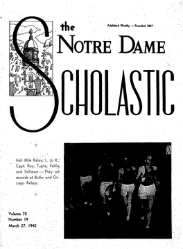 Notre Dame Scholastic, Vol. 75, No. 19