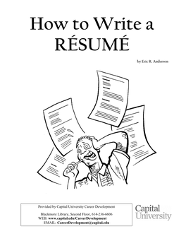 How to Write a Résumé