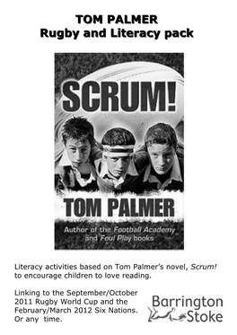 TOM PALMER Rugby and Literacy Pack