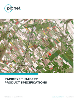 Rapideye™ Imagery Product Specifications