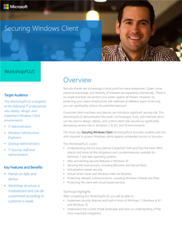 Securing Windows Client Overview