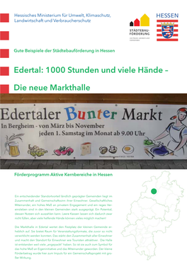 Edertal: 1000 Stunden Und Viele Hände –