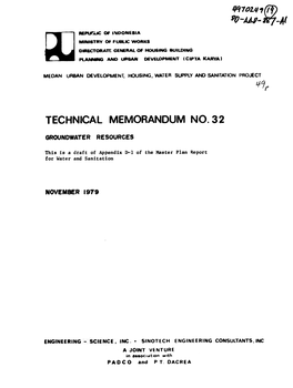 Technical Memorandum No. 32