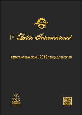 Leilão Internacional 2020 = 17&18 De ABRIL