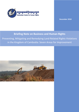 Briefing Note on Business and Human Rights