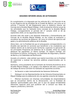 Segundo Informe Anual De Actividades