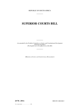 Superior Courts Bill