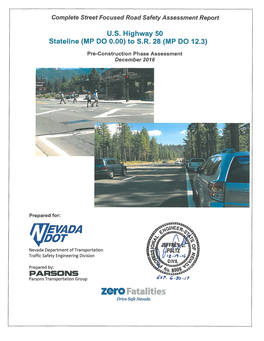 Complete Street Focused Road Safety Assessment U.S. Highway 50