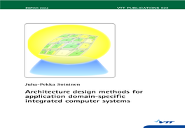 Architecture Design Methods for Application Domain-Specific