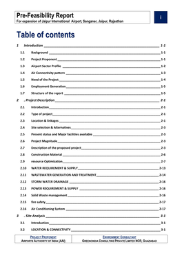 Table of Contents