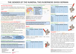 The Gender of the Numeral Two in Bernese Swiss German