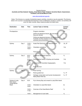 Sample Itinerary Australia and New Zealand: Sydney, Great Barrier Reef, Outback, Sunshine Beach, Queenstown, Fiordland, and Aoraki/Mount Cook