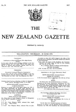 Ne\V Zealand Gazette