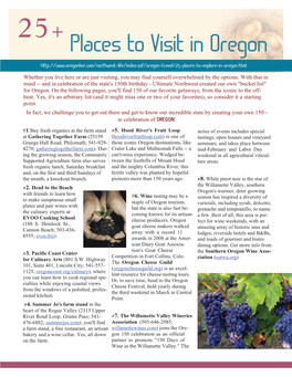 Places to Visit in Oregon