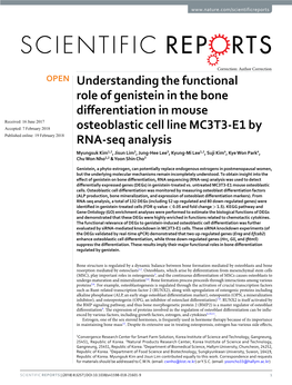 Understanding the Functional Role of Genistein in the Bone Differentiation