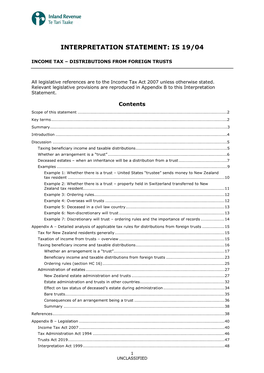 Distributions from Foreign Trusts