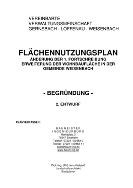 Flächennutzungsplan Änderung Der 1