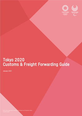 Tokyo 2020 Customs & Freight Forwarding Guide