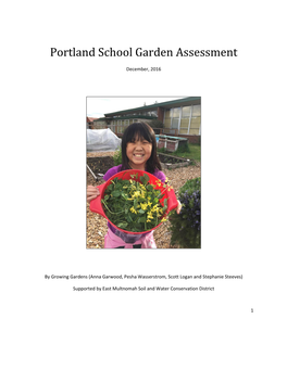 Portland School Garden Assessment