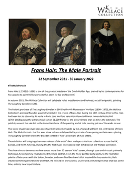 Frans Hals — Press Release