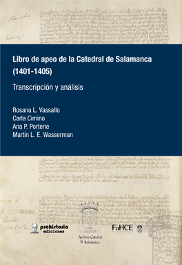 Libro De Apeo De La Catedral De Salamanca Doctora En Historia Por La Universidad De Vargas