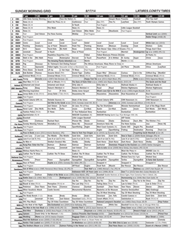 Sunday Morning Grid 8/17/14 Latimes.Com/Tv Times