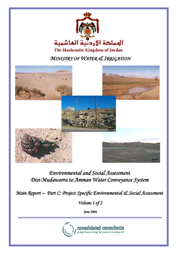 Environmental and Social Assessment Disi-Mudawarra to Amman Water Conveyance System