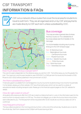 CSF TRANSPORT INFORMATION & Faqs