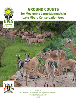 Ground Counts for Medium to Large Mammals in Lake Mburo National Park