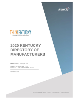 2020 Kentucky Directory of Manufacturers