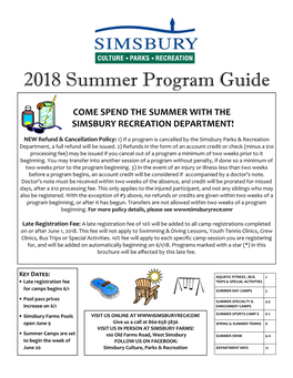 2018 Summer Program Guide