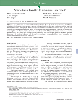 Amantadine-Induced Livedo Reticularis - Case Report*