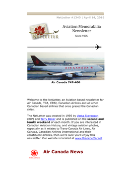 Air Canada News