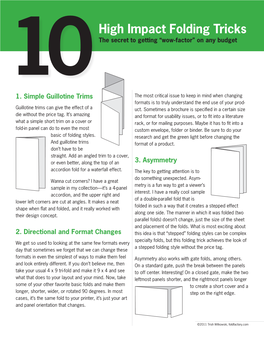 High Impact Folding Tricks the Secret to Getting “Wow-Factor” on Any Budget Gate