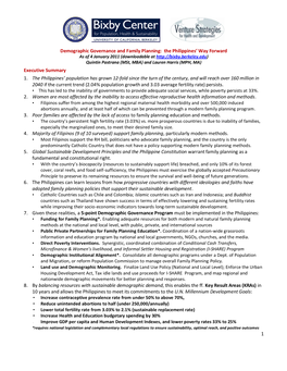 Family Planning Policy Brief 1-4-11