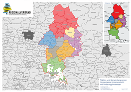 Städte- Und Gemeindengrenzen Mit Änderungshinweisen