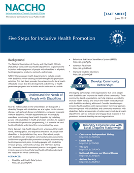 Five Steps for Inclusive Health Promotion