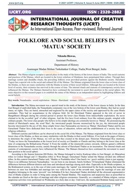 Matua’ Society