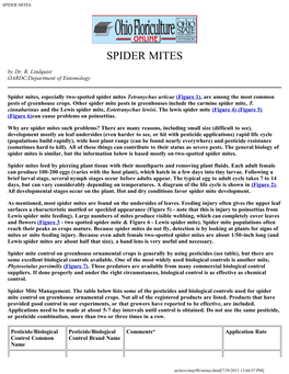 Pest of the Month: Spider Mites