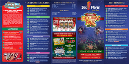 HOLIDAY in the PARK HOURS 2014 HOLIDAY Nov