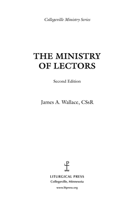 The Ministry of Lectors