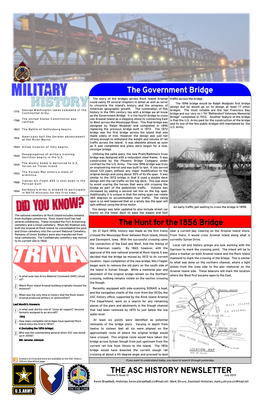 THE ASC HISTORY NEWSLETTER the Government Bridge The