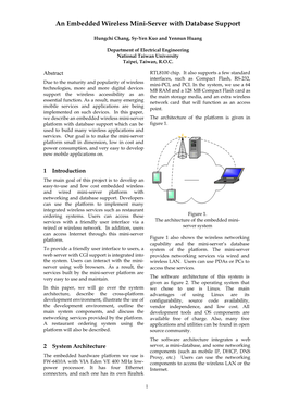 An Embedded Wireless Mini-Server with Database Support