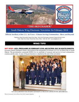 South Dakota Wing Electronic Newsletter for February 2014 “THE