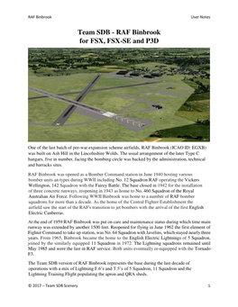 RAF Binbrook for FSX, FSX-SE and P3D