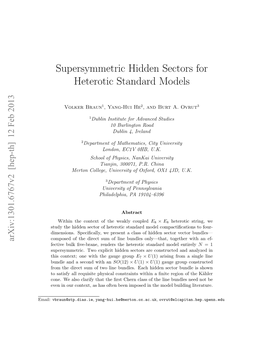 Supersymmetric Hidden Sectors for Heterotic Standard Models